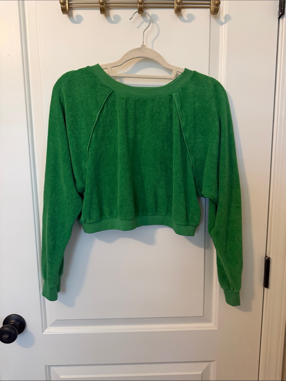 Suzie Kondi cropped terry cloth sweatshirt